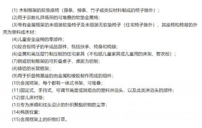 美国免除部分中国家具及寝具关税